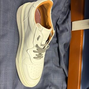 Bruno Magli Cream and Gray Sneakers